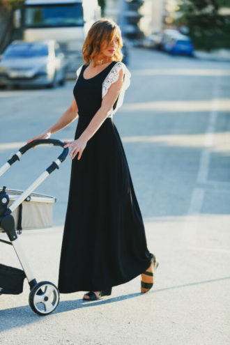 φορεμα θηλασμου Black maxi