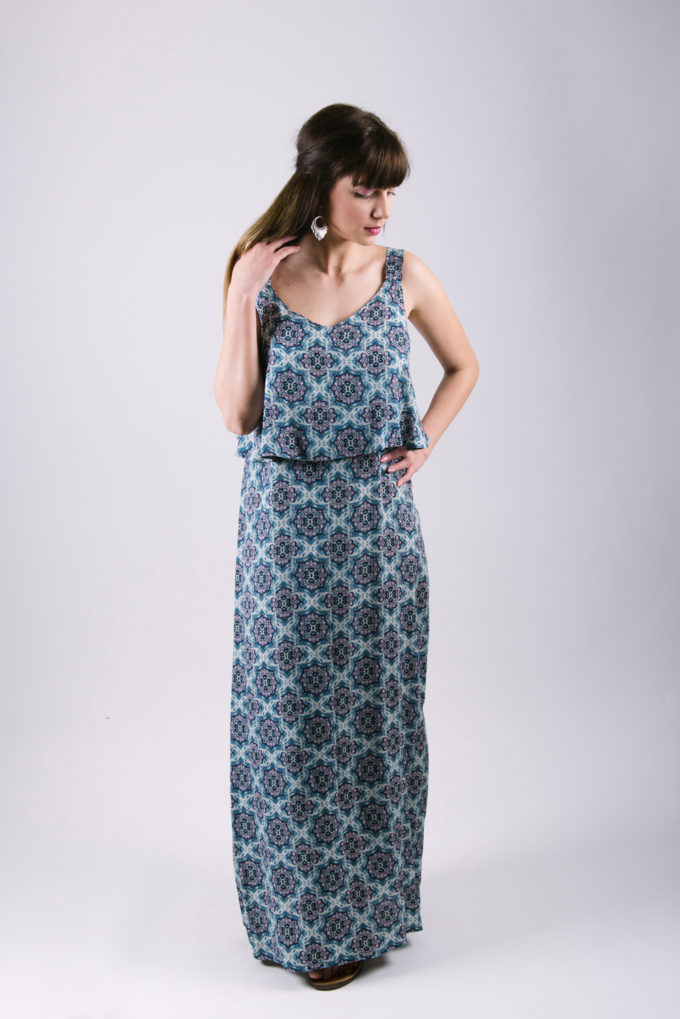 φόρεμα θηλασμού boho blue