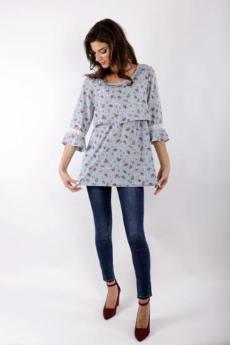 μπλουζα θηλασμού flower lace