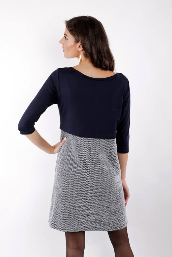 φόρεμα θηλασμού Blue Knitted