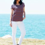 Μπλουζα θηλασμού Red blue stripes