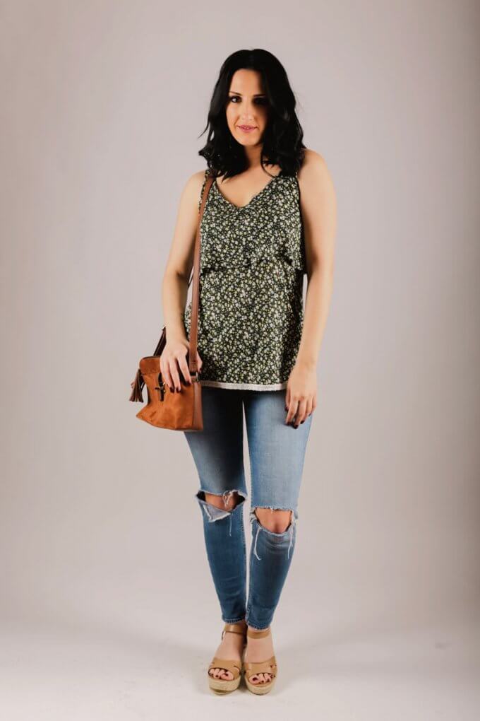 μπλούζα θηλασμού boho flower