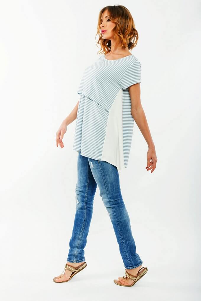 Μπλουζα θηλασμου navy triangle Μπλουζα θηλασμου navy triangle