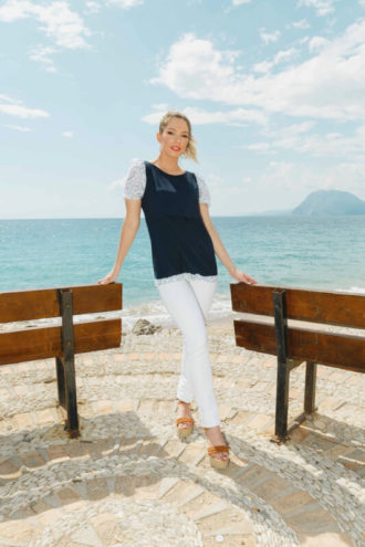 Μπλούζα θηλασμού flower sleeve